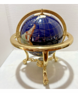 14&quot; Blue Ocean Gold ZINC ALLOY table stand World MAP globe - €28,46 EUR