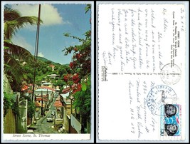 St. Thomas / Virgin Islands Postcard - Charlotte Amalie, Street Scene Gb - £2.76 GBP