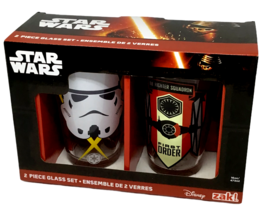 Star Wars Drinking Glasses First Order Rule Galaxy Galactic Imperial Trooper NIB - £18.65 GBP