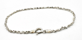 Vintage Milor Italy Sterling Silver 925 Twisted Chain Bracelet 7.25 in - £20.33 GBP