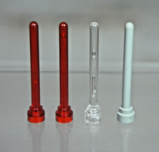 Lot 4 LEGO 4H Round Top Antenna Trans Red Trans Clear Old Light Gray OLG - $4.69