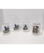 Lot Of 4 Vintage 1985 Norman Rockwell Museum Coffee Mugs Cups Nautical T... - $24.69 CAD