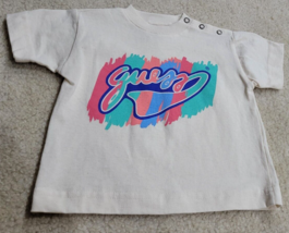 Vintage Baby Guess Logo Toddler Baby Size XS T-Shirt - £11.01 GBP