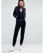 Juicy Couture Regal Blue Velour Tracksuit Set Hoodie &amp; Jogger Pants 2XL - £157.32 GBP