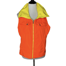 Ralph Lauren Women&#39;s Reversible Jacket Vest Windbreaker Orange Yellow Si... - $24.75