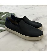 Rothys Womens Slip On Sneaker Flats Size 7 Navy Blue Solid Knit Original - $39.59