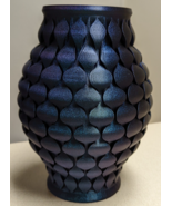 STUNNING MINAKARI GREEK STYLED MODERN VASE - DARK BLUE EGGPLANT PURPLE - €144,97 EUR