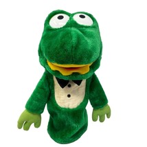 Vintage Dakin Green Frog Hand Puppet With Tuxedo Bow Tie 12 Inch 1985 80... - $16.78