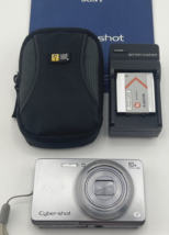 Sony CyberShot DSC W690 Digital Camera 16.1MP Silver 10x Zoom MINT Tested - $136.20