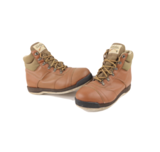 Vintage 90s Cabelas Outdoor Leather Felt Bottom Fly Fishing Boots Brown ... - $84.10