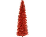 Company Artificial Christmas Tree, Red Tinsel, Includes Stand, 6 Feet - £72.28 GBP