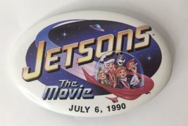 1990 Jetsons The Movie Button Pin Promotional Universal Studios Cartoon - £6.29 GBP