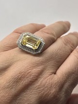 Anna Zuckerman Luxury CZ Lab Diamond Crystalline Ring Plat 925 Silver Sz 8 New - $52.80 CAD