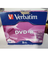 Verbatim Jewel Case 16x DVD+R  43497 4.7GB Box has issues but disks are ... - $193.67 MXN