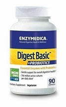 NEW Enzymedca Digest Basic +Probiotics Supports Digestion Vegetarian 90 Capsules - £17.84 GBP