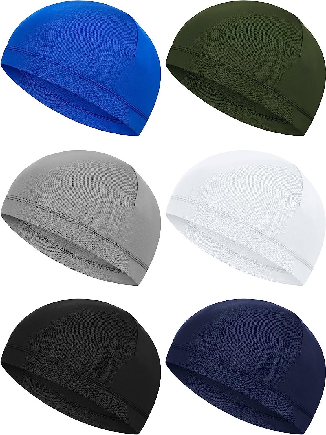 Boao 6 Pieces Skull Caps Helmet Liner Sweat Wicking Cap Running Hats Cyc... - $29.99