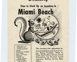 Summer Winter 1954 1955 Miami Beach Accommodations Directory Booklet  - $27.72
