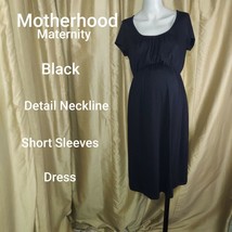 Motherhood Maternity Black Detail Neckline Dress Size S - £8.62 GBP