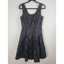 Betsey Johnson Black Floral Cut Out Dress 10 Womens Fit And Flare Knee Length - £39.55 GBP