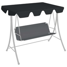 Replacement Canopy for Garden Swing Black 150/130x105/70 cm - £15.21 GBP