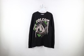 Vtg Volcom Mens Large Faded Spell Out Thermal Waffle Knit Long Sleeve T-Shirt - $44.50