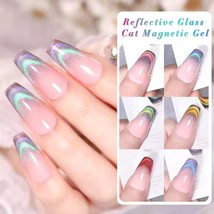 BORN PRETTY Rainbow 9D Holographic Cat Eye Magnetic UV Gel Nail Polish S... - £4.73 GBP+
