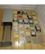 Untested Lot of PC Computer Software 3.5 in. Floppy Disks w. Banx Storag... - $891.54 MXN