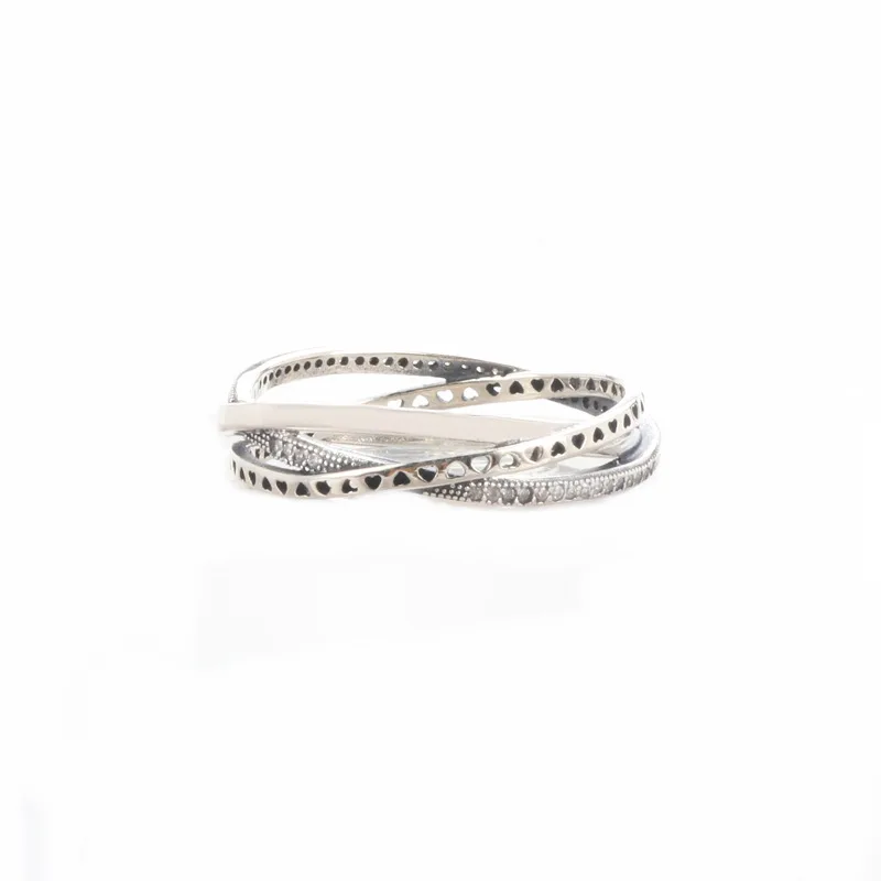 S925 sterling silver hollow pan ring  American new  love ring embellished ring h - $33.01