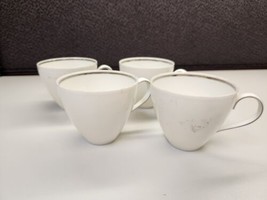 Set Of 4 Tea Cup Johann Haviland Bavaria Germany Silver Trim Dishware  V... - £9.20 GBP