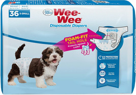 Four Paws Wee Wee Disposable Diapers X-Small 108 count (3 x 36 ct) Four Paws Wee - £89.72 GBP