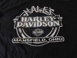 Hales Harley Davidson Mansfield Ohio Double Sided Shirt Men’s Size XL Black - $23.18