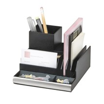 Italplast Workspace Desk Organiser (Black/Silver) - $41.12