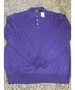 Neiman Marcus Polo Sweater Purple - Men&#39;s XL - Merino Wool Cashmere Silk... - $98.95