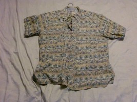 Hawaii Blues Hawaiian Shirt Men&#39;s Sz L Multicolor Floral Cotton Made in ... - $71.15 MXN