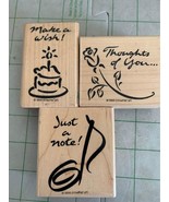 Stampin Up Notable notes rubber stamp set #1 - £3.98 GBP