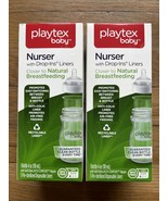 2 Playtex Baby Nurser w/ Drop Ins Liners 4 Oz Bottle, 5 Disposable Liner... - $29.69