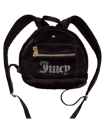 Juicy Couture Velour Mini Backpack Bag Black MSRP $178 NWOT W/coinpurse - $1,411.25 MXN