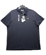 Tentree Astir Polo Shirt Men&#39;s 2XL Blue Heather Casual Short Sleeve Coll... - $41.40 CAD