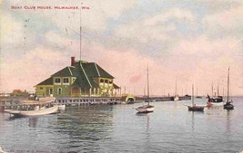 Boat Club House Milwaukee Wisconsin 1907 postcard - £5.14 GBP