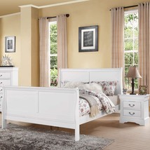 Eastern King Bed, White, Louis Philippe Iii, Acme Furniture. - $449.98