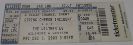 String Cheese Incident 2003 The Wiltern LG Ticket Stub VG Crested Butte ... - £7.74 GBP