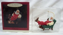 Hallmark Keepsake Coca Cola Coke Santa Claus Relaxing 4" Christmas Ornament 1993 - £13.06 GBP
