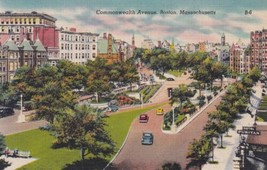 Boston MA Massachusetts Bird&#39;s Eye Commonwealth Avenue Postcard E07 - £2.40 GBP