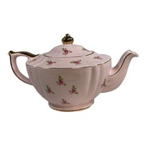 Vintage Sadler Pale Pink Chintz Teapot Roses #2353 Gold Trim - Made in England - £220.88 GBP