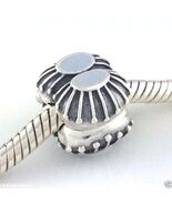 Authentic PANDORA Two Of A Kind Silver W/ Gray Enamel Clip Charm 790578e... - $28.49