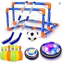 Hover Hockey Set For Kids, 4-In-1 Hover Soccer Ball Bowling Toy Set, Rechargeabl - £42.41 GBP