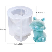 1pc Teddy Dog Ice Cube Mold; Mousse Cake Silicone Mold; Creative Cute Animal Sha - £9.72 GBP