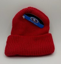 KIDS Knit Winter Athletic Works Red Hat One Size Fits All - £3.96 GBP