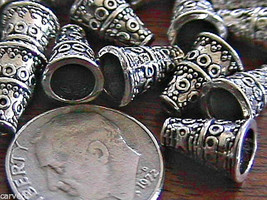 10mm x 7mm Ornate Pewter Bead Cones (20) Lead-Safe - £2.37 GBP