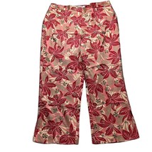 PARAPHRASE Pants Floral Print High Waist Straight Crops Slacks Women&#39;s S... - £14.38 GBP